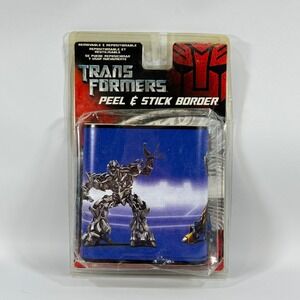 VTG Transformers Peel & Stick Wall Border Kids Room 15ft Blue NEW 2007 Movie